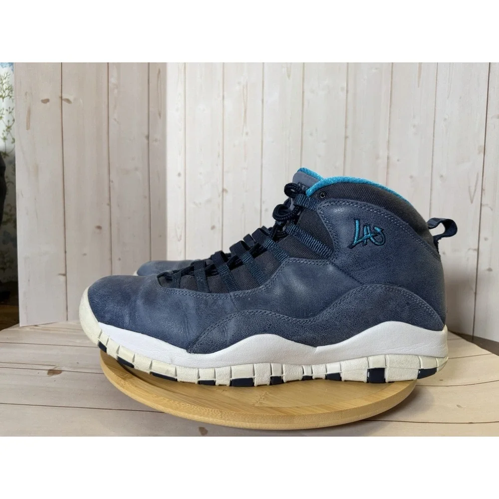Nike Air Jordan 10 Retro Los Angeles 310805-404 City Pack Ocean Fog Mens 12.5
